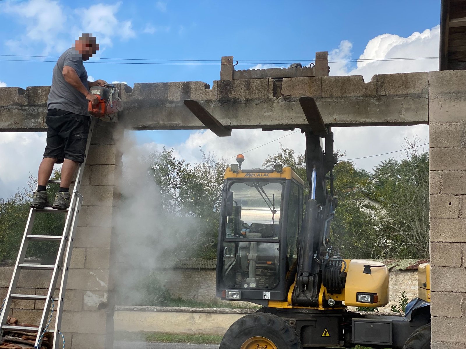 Travaux de démolition